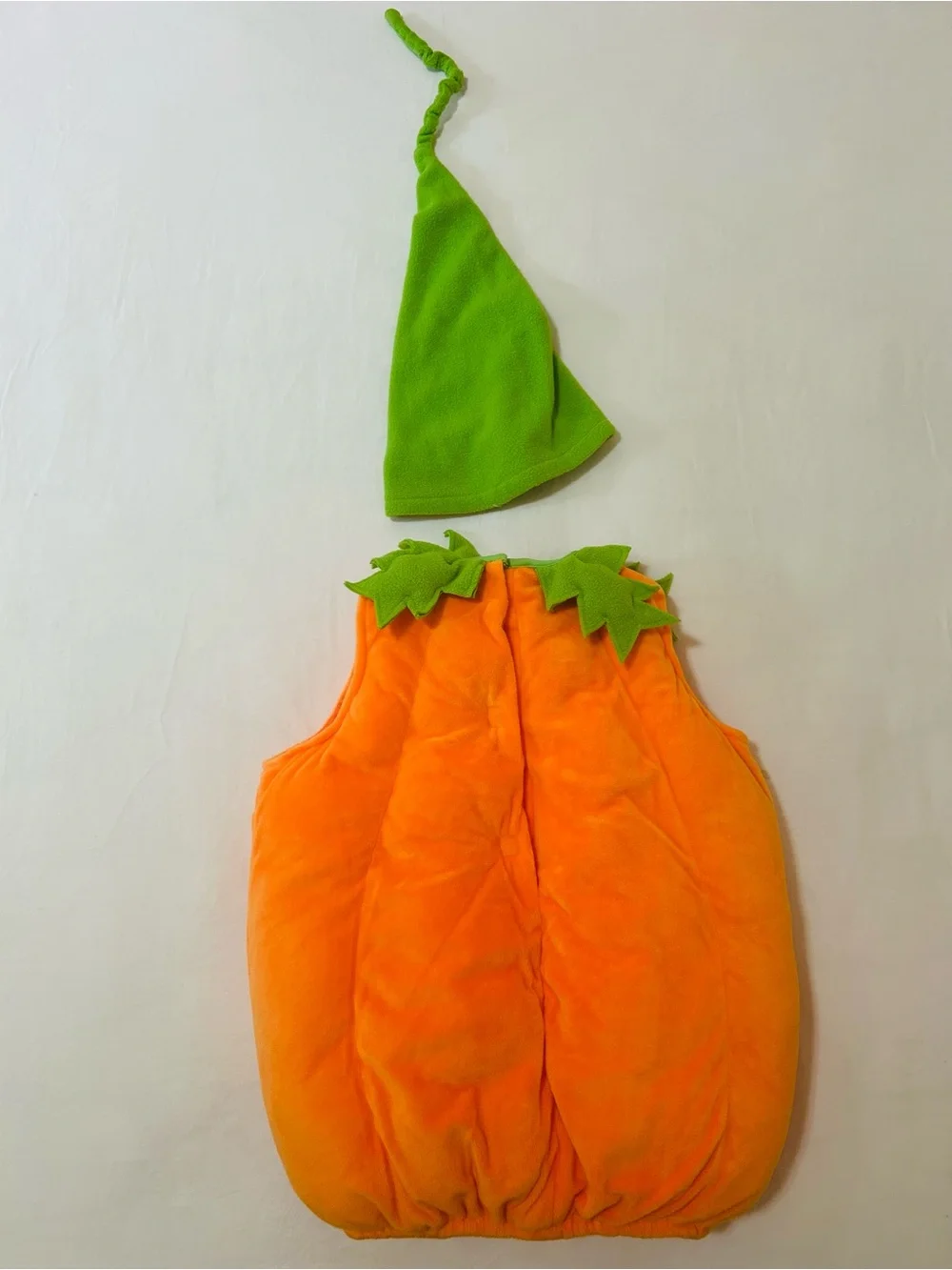 Hallow's Eve Toddler 4T Plush Fleece Pumpkin Costume Tunic & Beanie Hat
